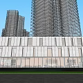 Modern Urban Sales Office Building With Glass Curtain Wall In High Rise District Design