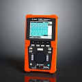 Orange Handheld Digital Multimeter With Display Screen Waveform Graph Buttons And Knob