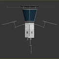 Advanced Artificial Satellite Design With Solar Panels And Communication Antennas