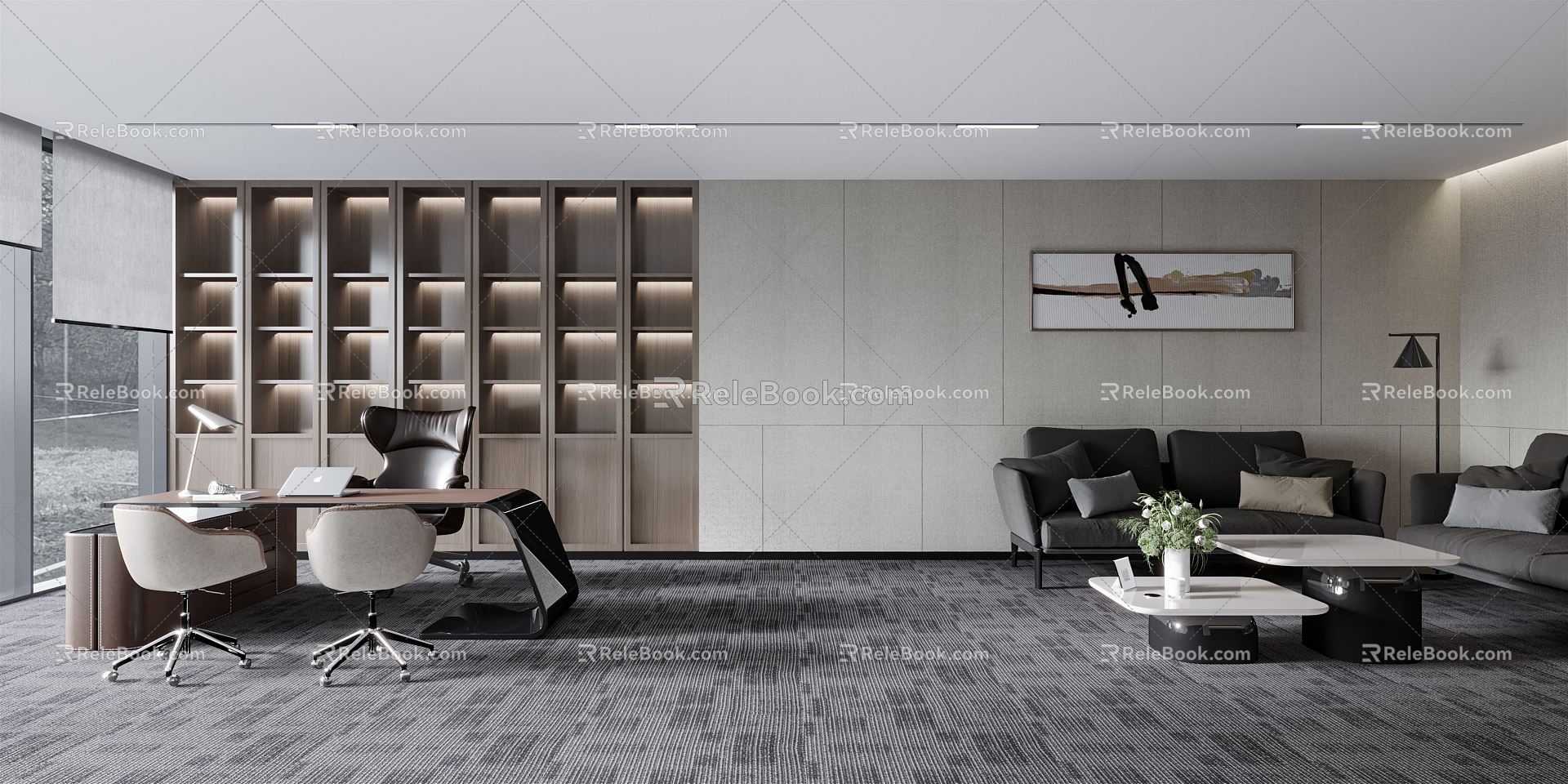 Modern office office space 3d model