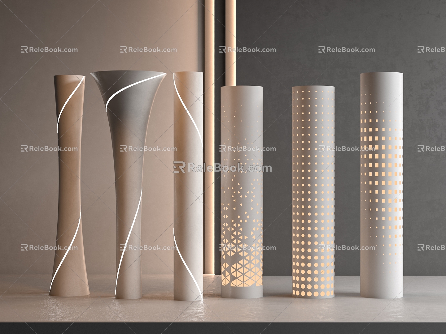 Modern Column Heterosexual Column Decorative Column 3d model