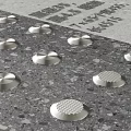 Multiple Metal Construction Components Installed On Concrete Floor With Circular Textured Covers 3d model