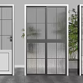 Modern Sliding Doors With Glass Panel Designs For Home Interior Decor 3d model