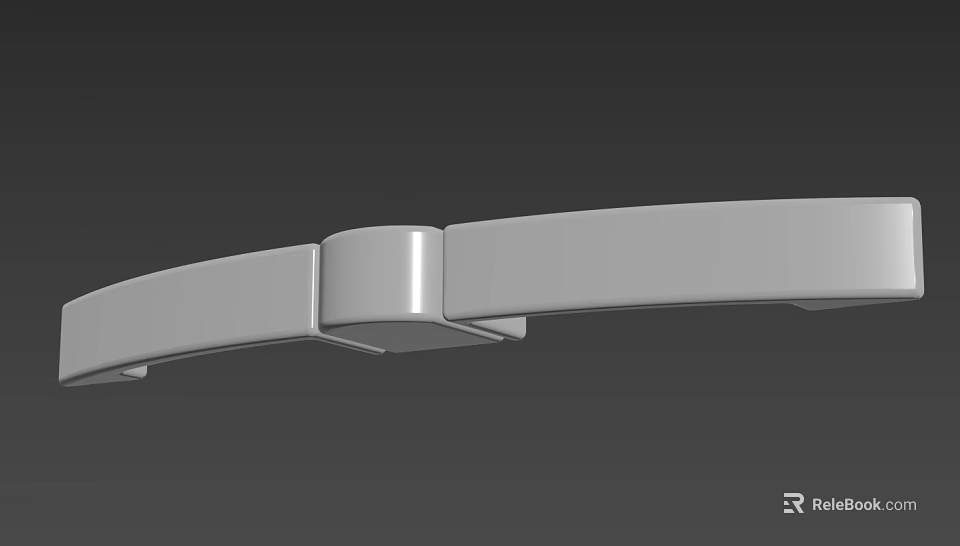 Modern Metal Furniture Handle With Sleek Surface And Simple Design For Cabinets 3d model 