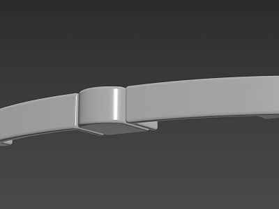 Modern Metal Furniture Handle With Sleek Surface And Simple Design For Cabinets 3d model