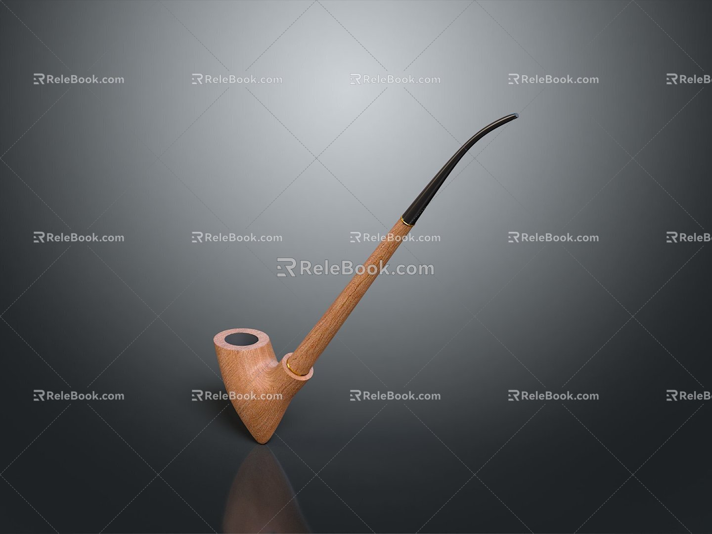 Pipe Wooden Pipe Smoking Drought Smoke Drought Pipe Realistic 3d model