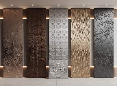 Stainless Steel Plate Wall Panel Model Panel Background Wall Panel 3d model