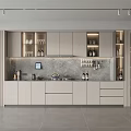 Modern Kitchen Interior With Gray Cabinets Ample Storage And Recessed Lighting