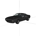 Classic Black Two Door Muscle Car With Sleek Exterior And Sporty Wheels