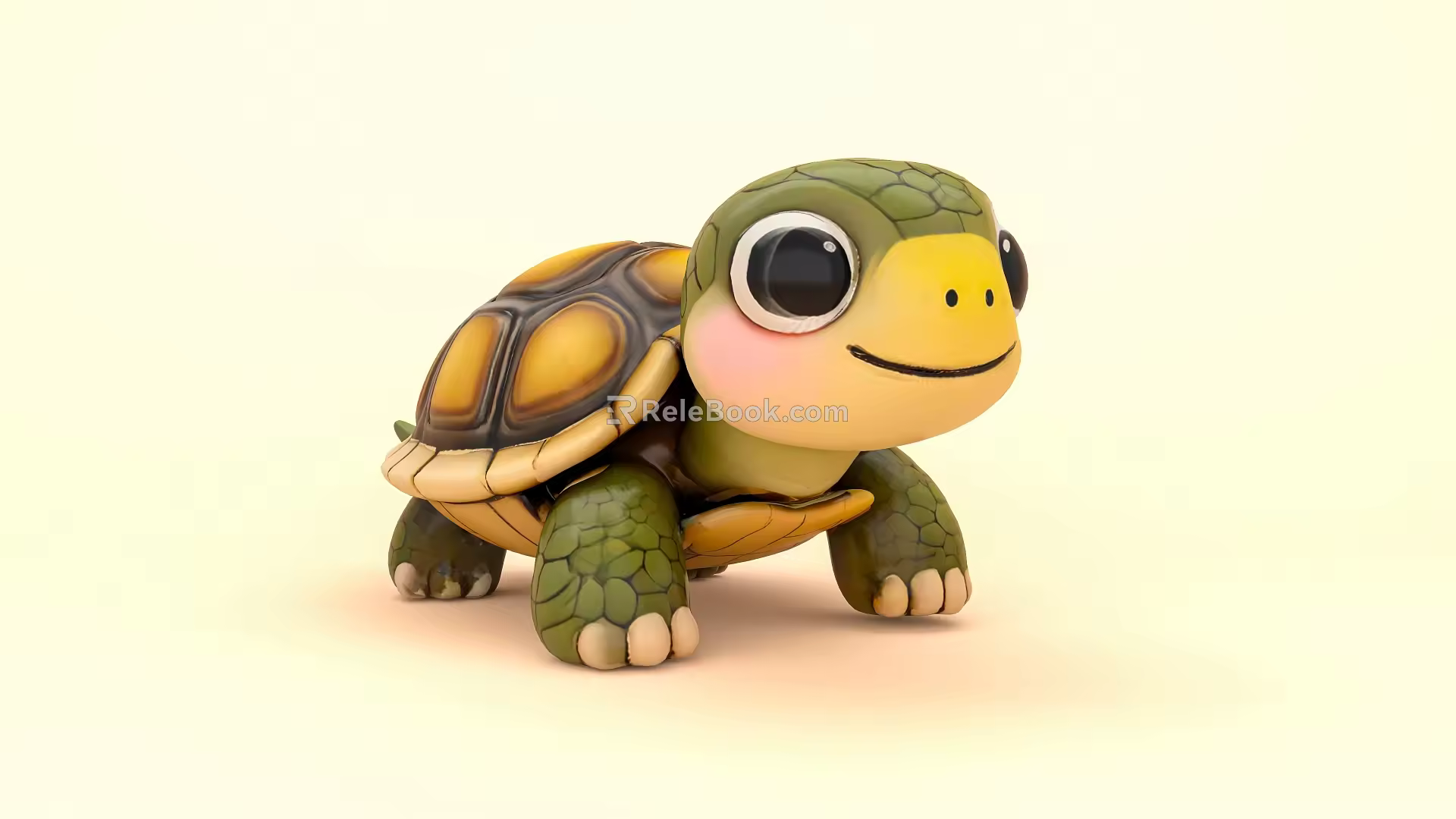 Turtle Cartoon Turtle Hand Game Character Turtle Shell Big Eyes Turtle 3d model