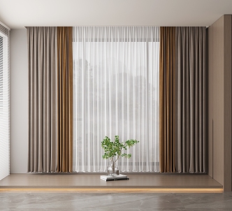 Modern Curtains 3d model