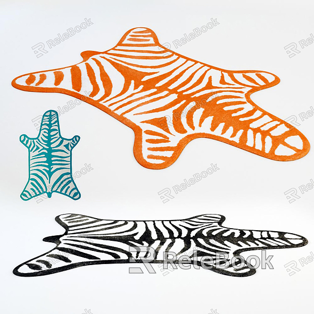 Children's Zebra Pattern Carpet Modern Shape Carpet model