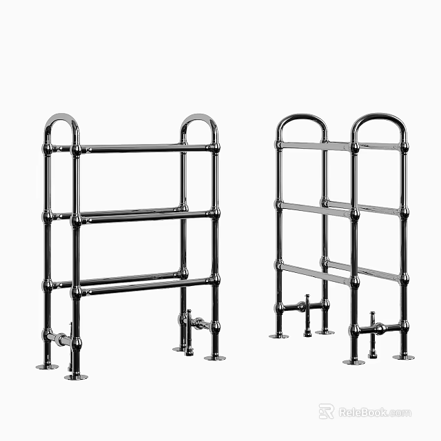 Stainless Steel Multi Tier Storage Racks With Wheels For Kitchen Organization 3d model 