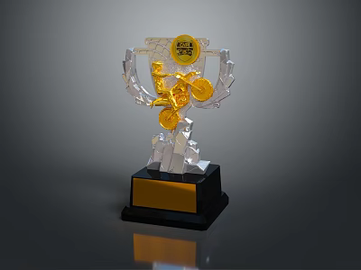 Sorry, the picture mainly shows a trophy, which is not related to "furniture". It's impossible to generate an English title with "furniture" as the main body based on the key information of the picture. Please provide a picture related to furniture. 3d model