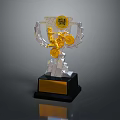 Sorry, the picture mainly shows a trophy, which is not related to "furniture". It's impossible to generate an English title with "furniture" as the main body based on the key information of the picture. Please provide a picture related to furniture.