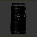 Professional Black Telephoto Camera Lens With Clear Glass And Grip Rings
