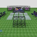 20th Anniversary Outdoor Event Setup With Stage Audience Seating Lighting And Screens