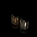 Transparent Crystal Cut Design Wall Lamps Illuminated Pair for Home Decor Lighting