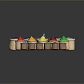 Colorful Edible Food Powders in Assorted Wooden Cups for Baking