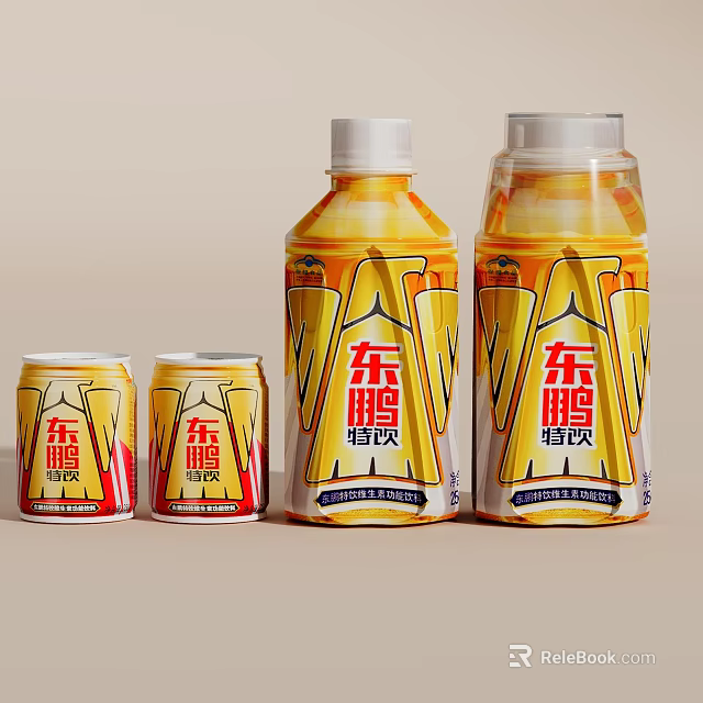 Dongpeng Special Drink In Different Package Types 3d model 