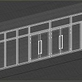 Modern Black Frame Glass Panel Double Doors For Home Entrance Design