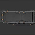 Black Industrial Metal Frame Equipment Base With Shiny Surface And Bolted Connectors