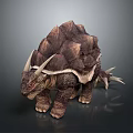 Ankylosaurus Dinosaur Figure With Armored Shell Horned Head And Spiked Tail
