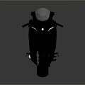 Yamaha Black Sport Motorcycle with Blue Seat and Sleek Aerodynamic Design