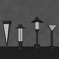 Modern Outdoor Lights With Various Metal Designs And Unique Lamp Shades