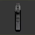Classic Semi Automatic Black Metal Pistol With Ergonomic Grip And Barrel Design