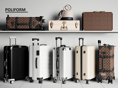 Luggage luggage case LV suitcase 3d model