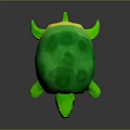 Cute Stuffed Turtle Toy With Green Shell Yellow Edges And Red Eyes