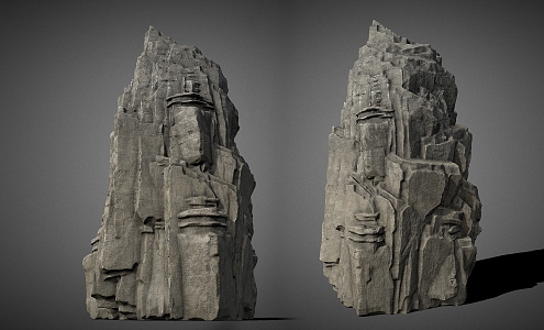 Rock Cliff Stone Cartoon Stone Boulder Reef 3d model