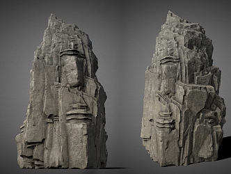 Rock Cliff Stone Cartoon Stone Boulder Reef 3d model