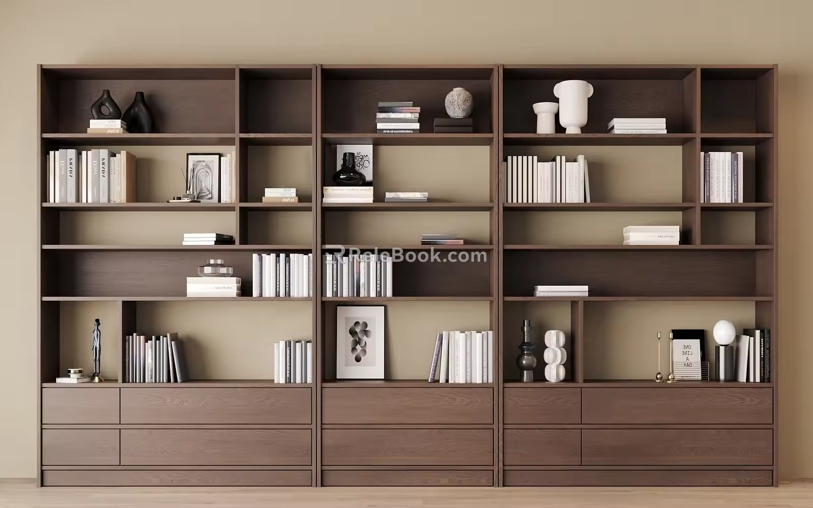 Modern Bookshelf Simple Bookshelf 3d model