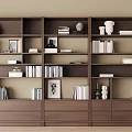 Modern Bookshelf Simple Bookshelf 3d model