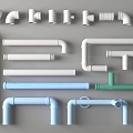 Pipe Drainage Pipe Sewer Pipe Parts Pipe Fittings Pipe Combination 3d model