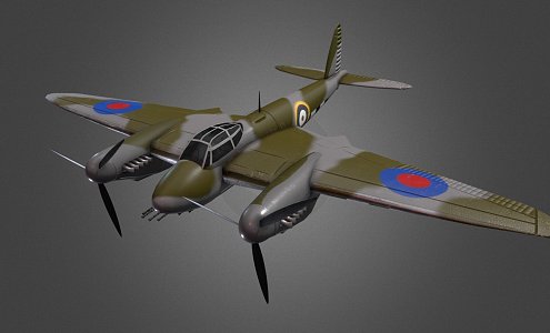 De Havilland Mosquito Aircraft 3d model