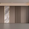 Modern Accent Wall Design With Marble Panel And Vertical Striped Panels 3d model
