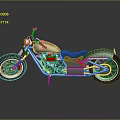 Stylish Modern Motorcycle With Black Leather Seat Silver Alloy Wheels Pink Accents And Reflective Surface
