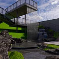 Modern Garden Landscape Design With Curved Walkways Water Features And Layered Greenery