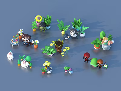 Cartoon toy ornaments 3d model