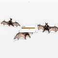 Flying Bats 3d model