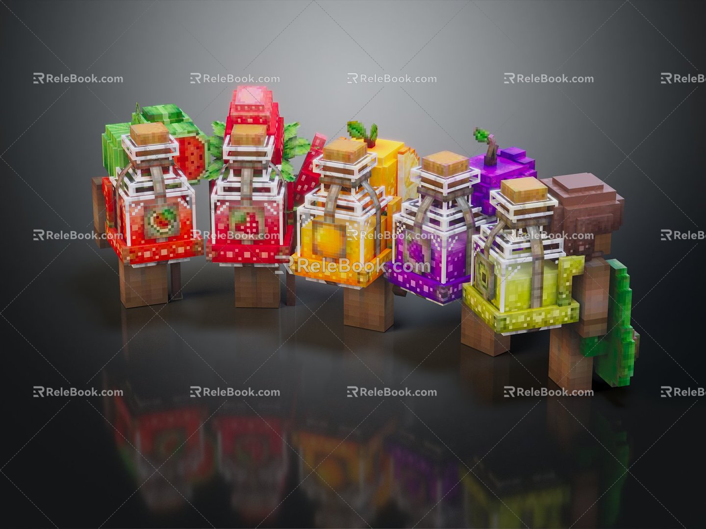 Modern Beverage Fruit Juice Juice Assorted Juice model