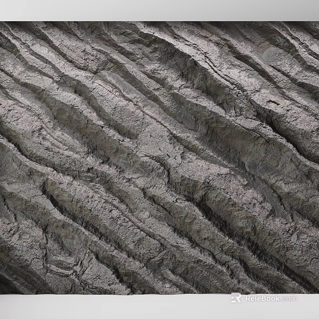 Industrial Textured Component With Rough Surface Natural Ripples And Cracks 3d model