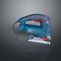 Bosch Blue Electric Jigsaw With Power Cord Red Switch And Metal Base