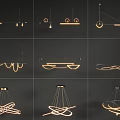 Pendant lamp combination 3d model