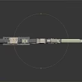 Modern Tactical Rifle With Dual Optical Scopes Gray White Finish Ergonomic Grip