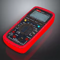 Professional Red Digital Multimeter with LCD Display Control Buttons for Electrical Testing