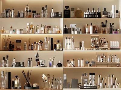 Modern cosmetics life supplies 3d model